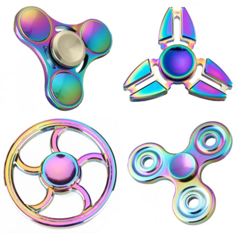 Rainbow Fidget Spinner Toys Metal 3 Pack Set, Small Algeria